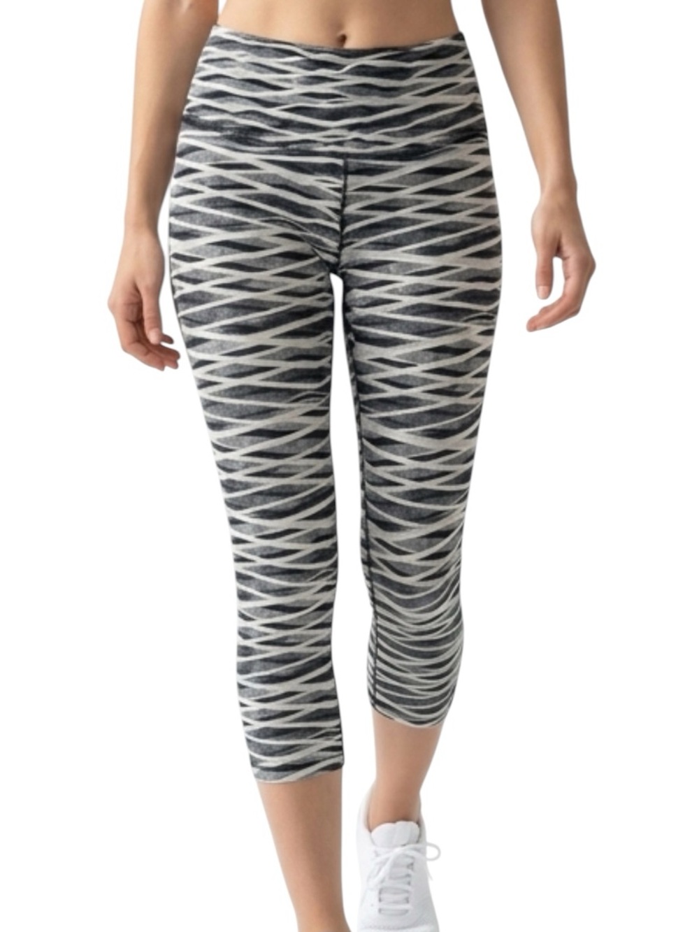Nike Black & White Wave-Pattern Womens Leggings, size Small. GC